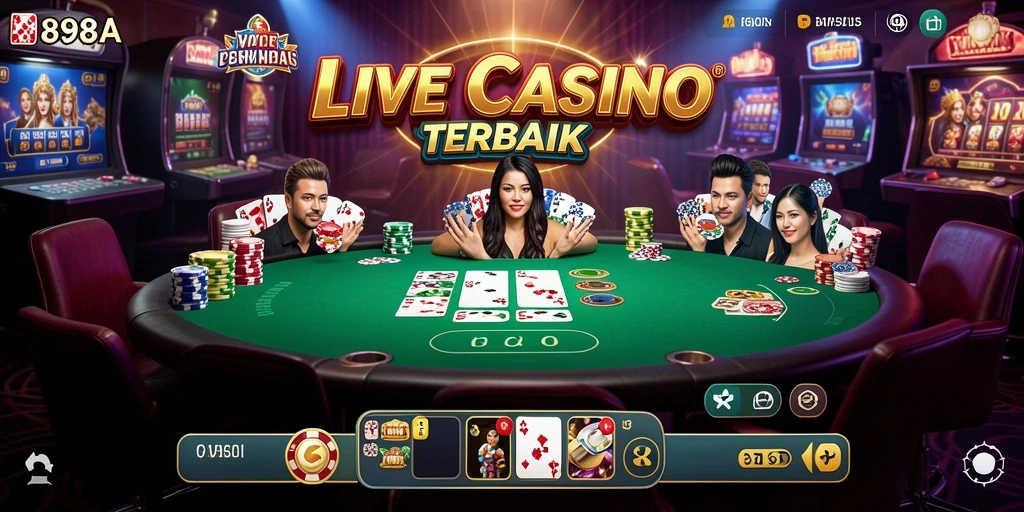 Gameplay Live Casino menarik dengan dealer profesional.