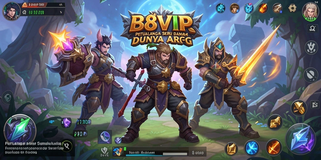Tampilan gameplay B8VIP yang menegangkan dalam petualangan ARPG.