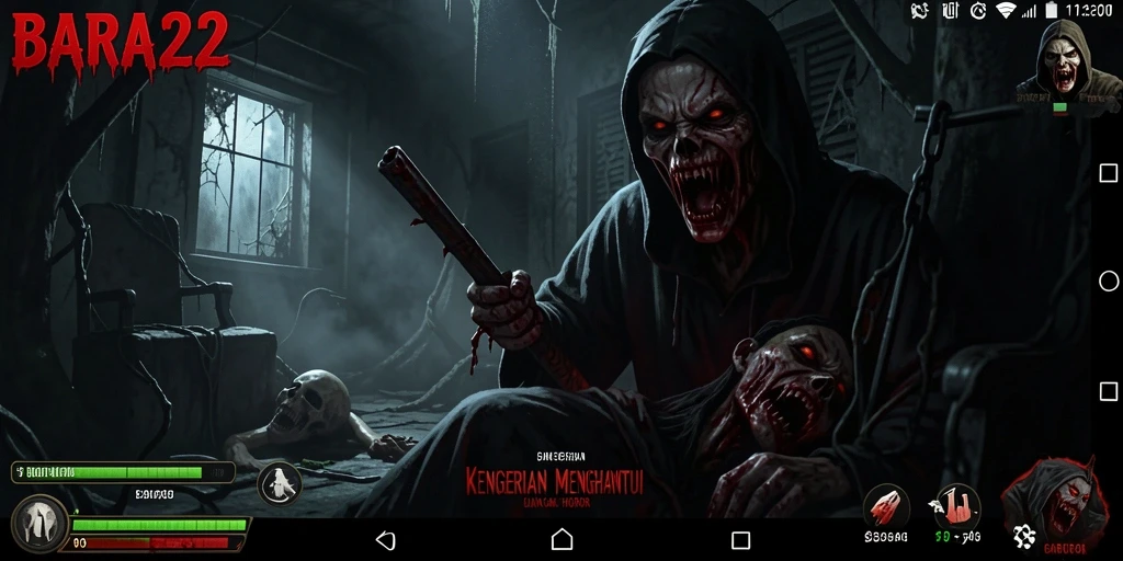 Tangkapan layar menampilkan pemain menghadapi kegelapan menyeramkan.