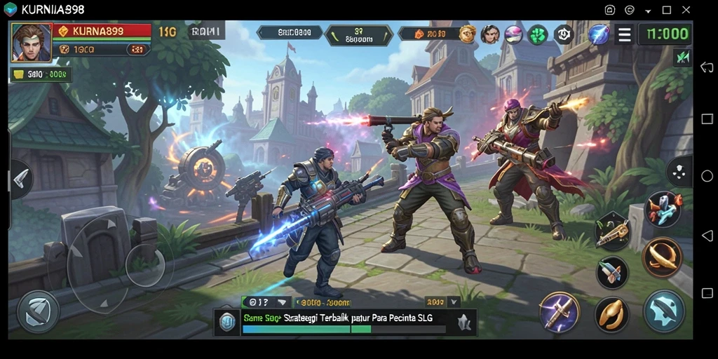 Screenshot gameplay KURNIA898 menampilkan pertempuran strategis yang mendebarkan.