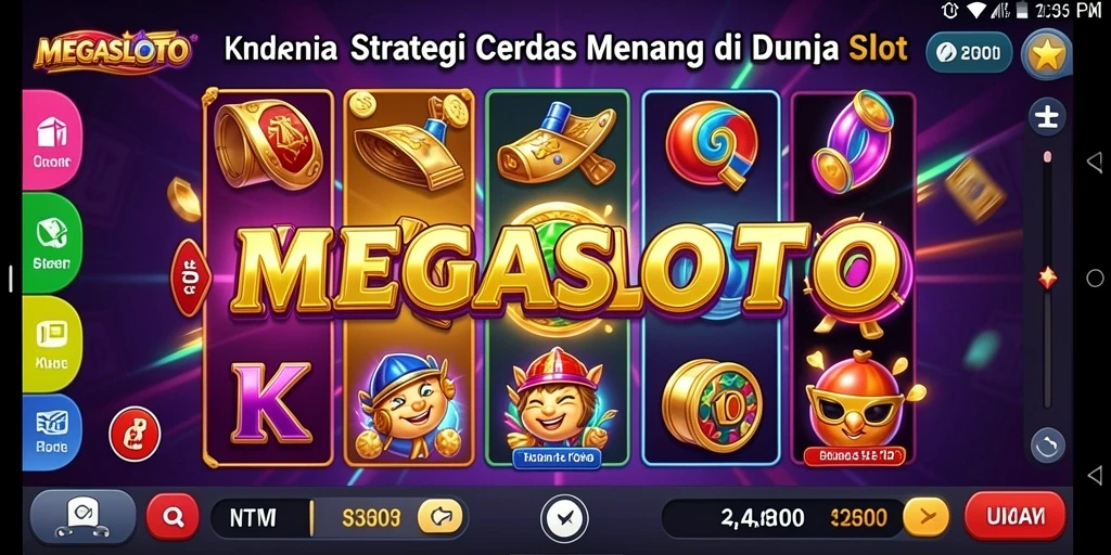 Tampilan gameplay MEGASLOTO yang mendebarkan dan penuh strategi.