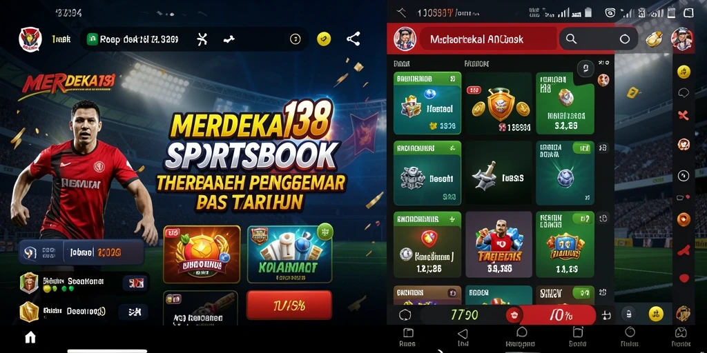 Tampilan gameplay menarik dalam aplikasi MERDEKA138 yang menampilkan berbagai olahraga.