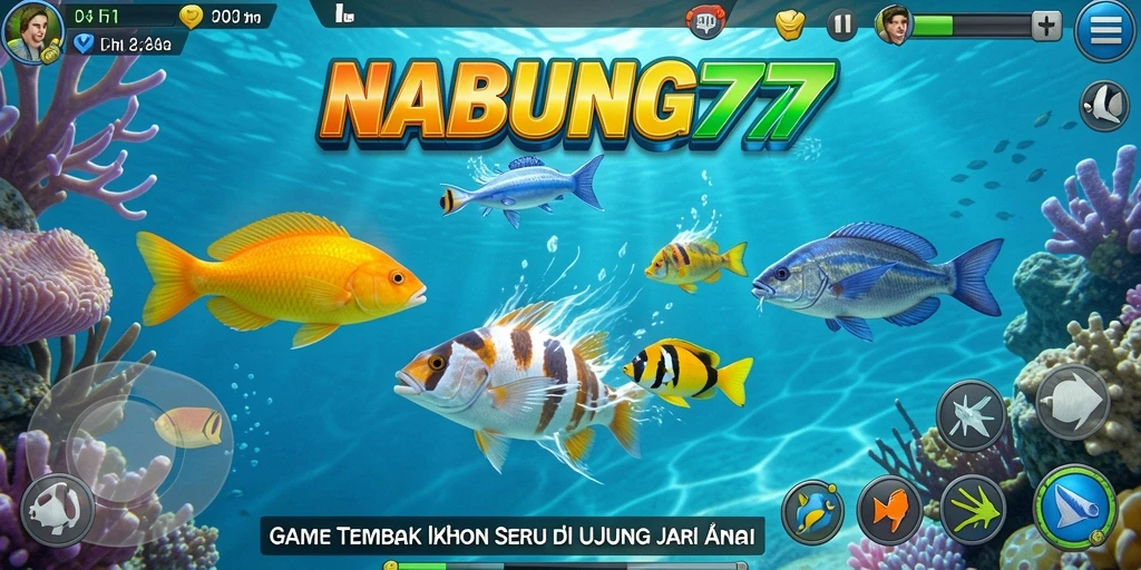 Gameplay seru Tembak Ikan yang penuh warna.