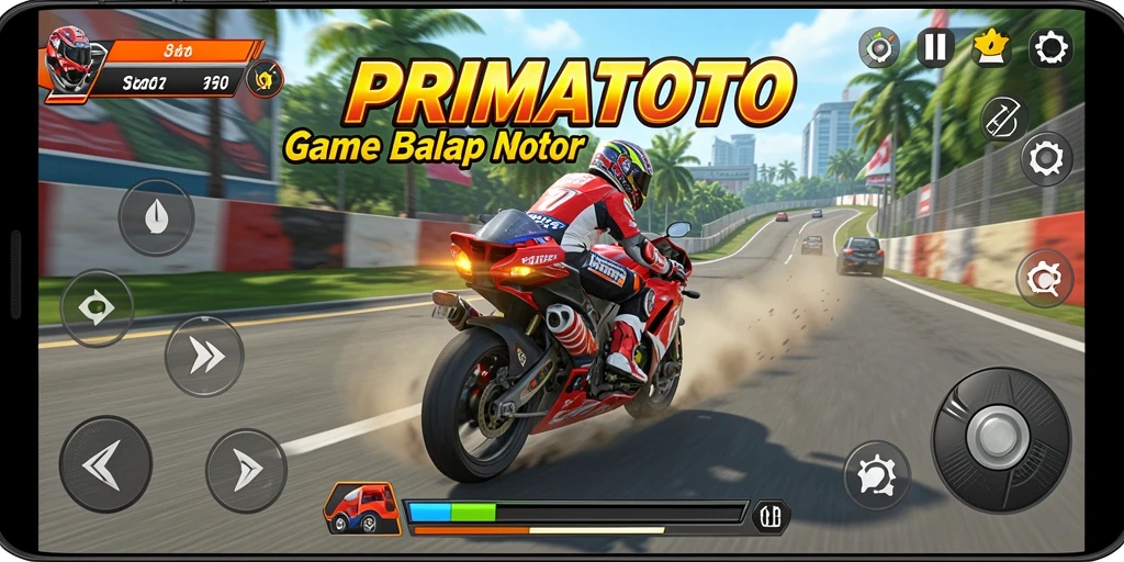 Gameplay seru balap motor di PRIMATOTO dengan grafis yang menakjubkan.