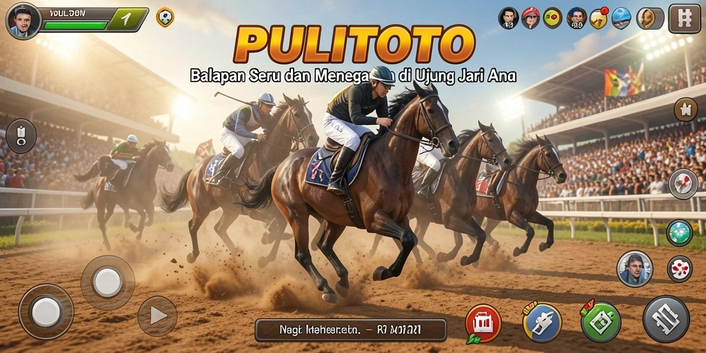 Gameplay PULITOTO yang seru dan realistis dalam balapan.