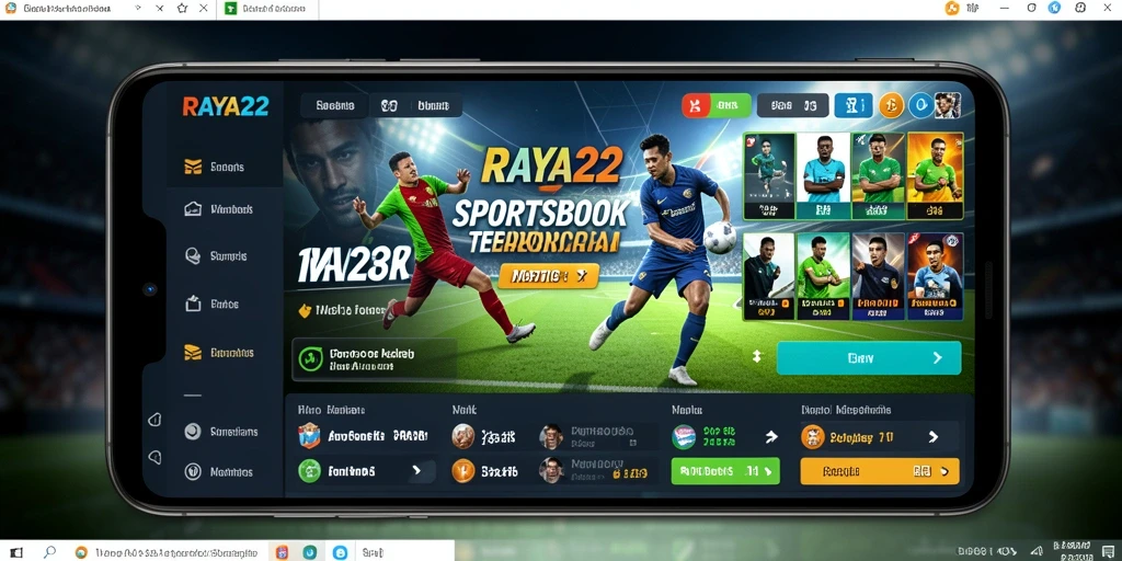 Tampilan gameplay RAYA22 dengan berbagai pilihan taruhan olahraga.