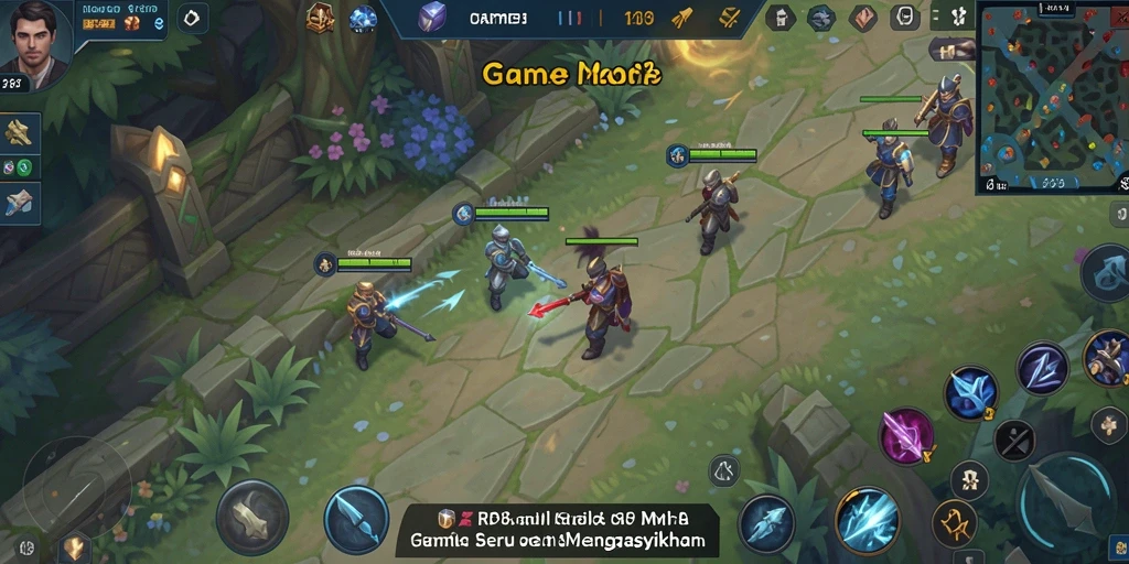 Screenshot gameplay seru di RP8 dengan aksi MOBA mendebarkan.