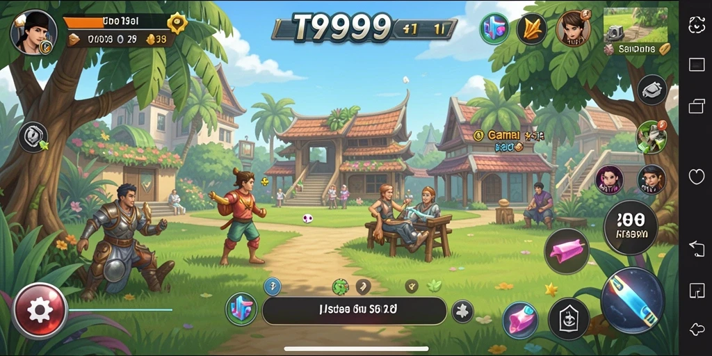 Tangkapan layar utama T9999 menampilkan gameplay seru dan menghibur.